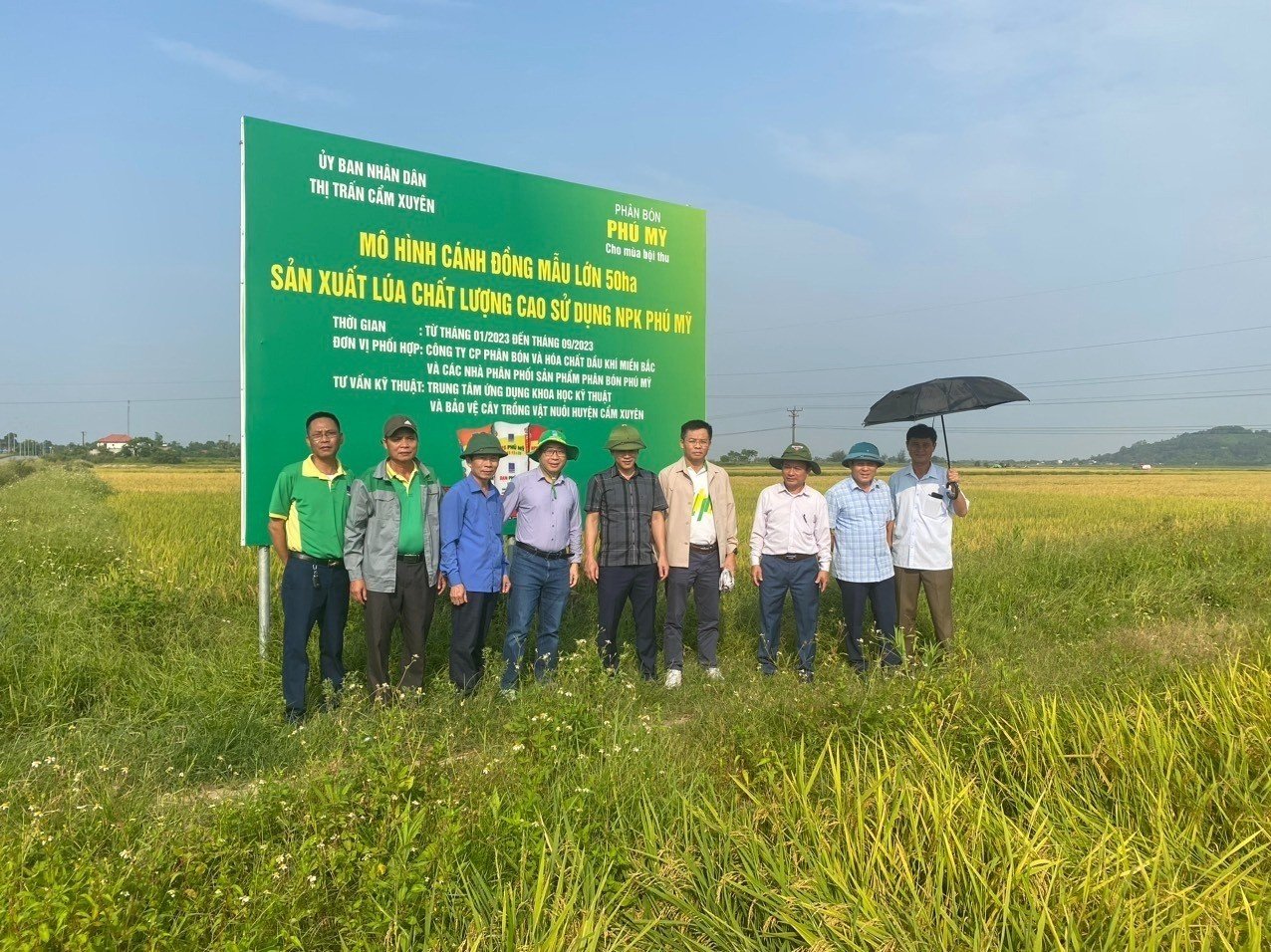 Hội thảo tổng kết Mô hình cánh đồng mẫu lớn sản xuất lúa chất lượng cao sử dụng phân bón NPK Phú Mỹ trong vụ Xuân năm 2023