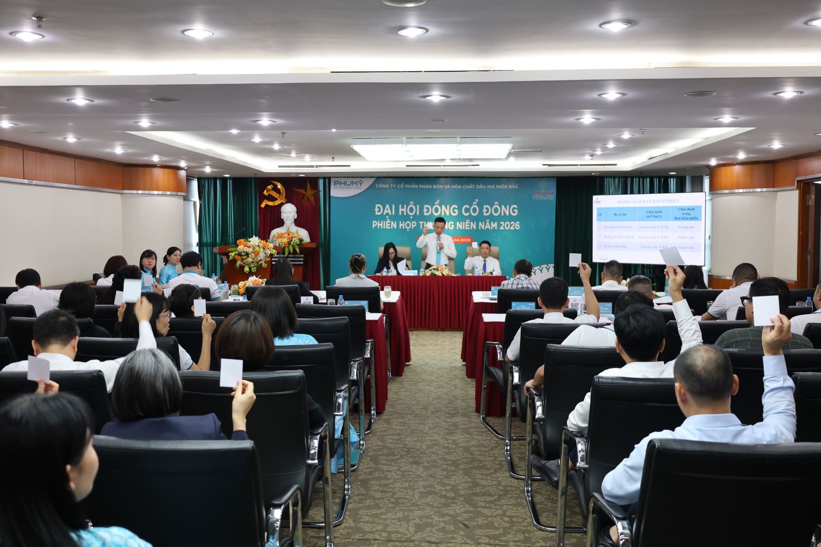 Công ty Cổ phần Phân bón và Hóa chất Dầu khí miền Bắc (MCK:PMB) tổ chức thành công phiên họp Đại hội đồng cổ đông thường niên năm 2026.