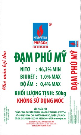 Ngày 22/7/2013 chính thức thay đổi mẫu bao bì Urea Phú Mỹ