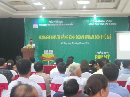 Hội nghị tổng kết kinh doanh phân bón Phú Mỹ vụ Xuân và triển khai kế hoạch vụ Hè Thu 2016” khu vực Hà Tĩnh