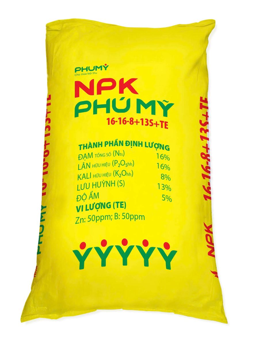 NPK PHÚ MỸ 16-16-8+13S+TE